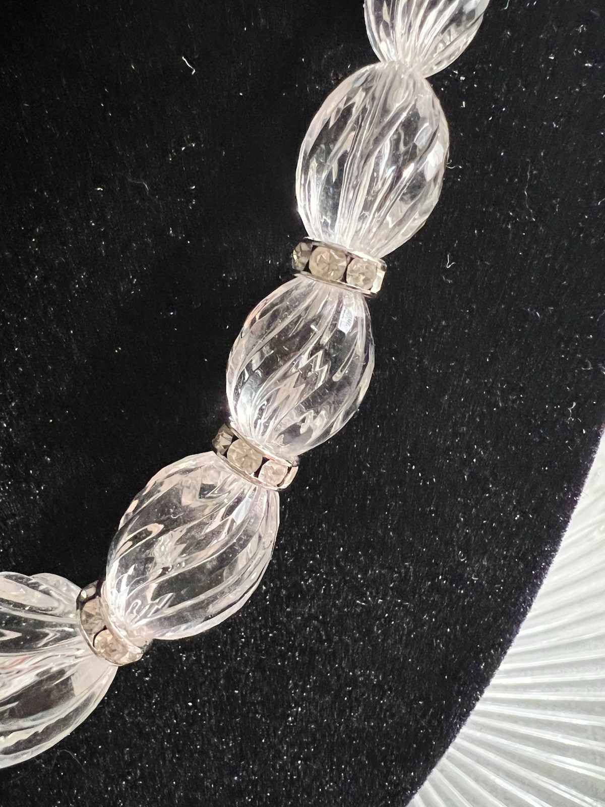 Vintage Acrylic Faceted Beads With Rondel Accents. 28 In Beautiful!
