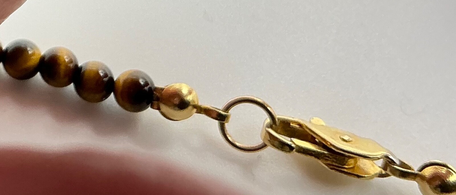 Vintage Tigers Eye Bib Fringe Beaded Necklace 18”