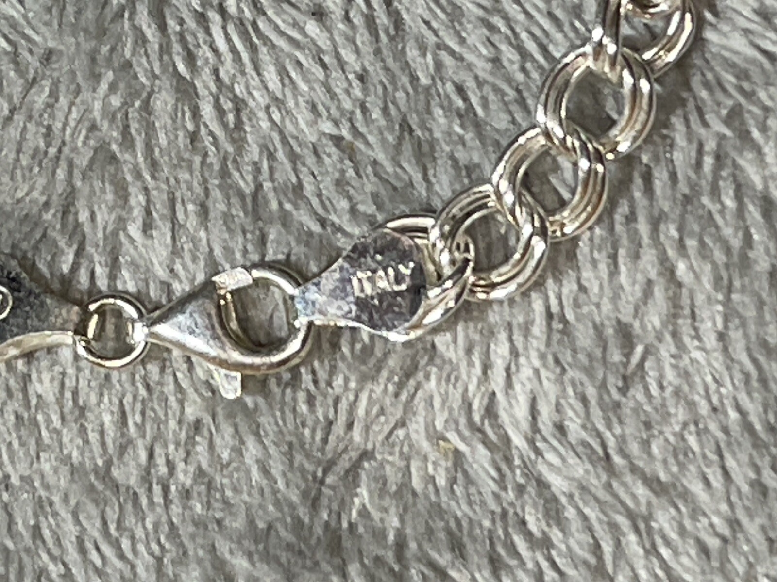 Vintage 925 Sterling Silver Double Link Charm Bracelet 7.25″ SU Stamped !!
