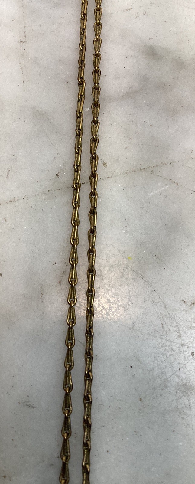 Vintage Gold Filled Bar Link Chain Necklace 18” Long