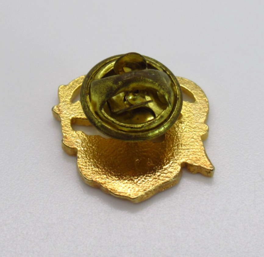Special Mother Pin Gold Tone Heart Rose Design Vintage Lapel Pin Wear from Age