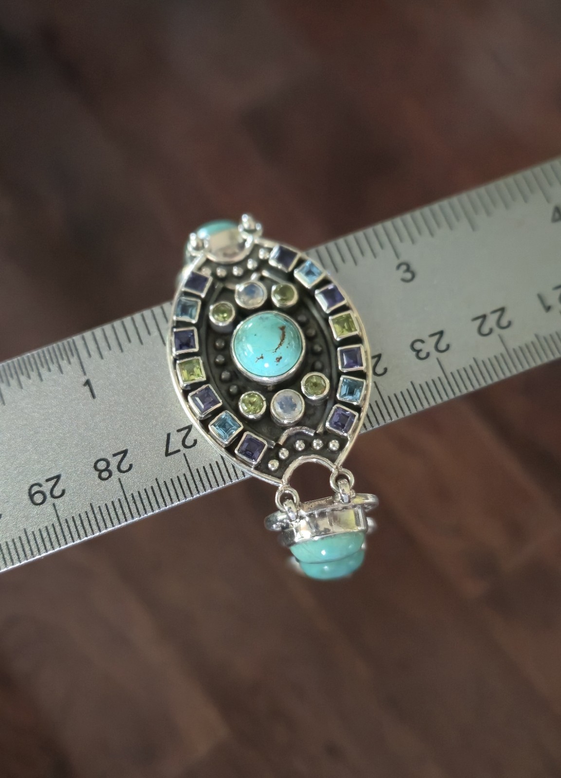 Nicky Butler LIMITED EDITION RAJ COLLECTION 925 Sterling Silver Bracelet 7.75″🩵