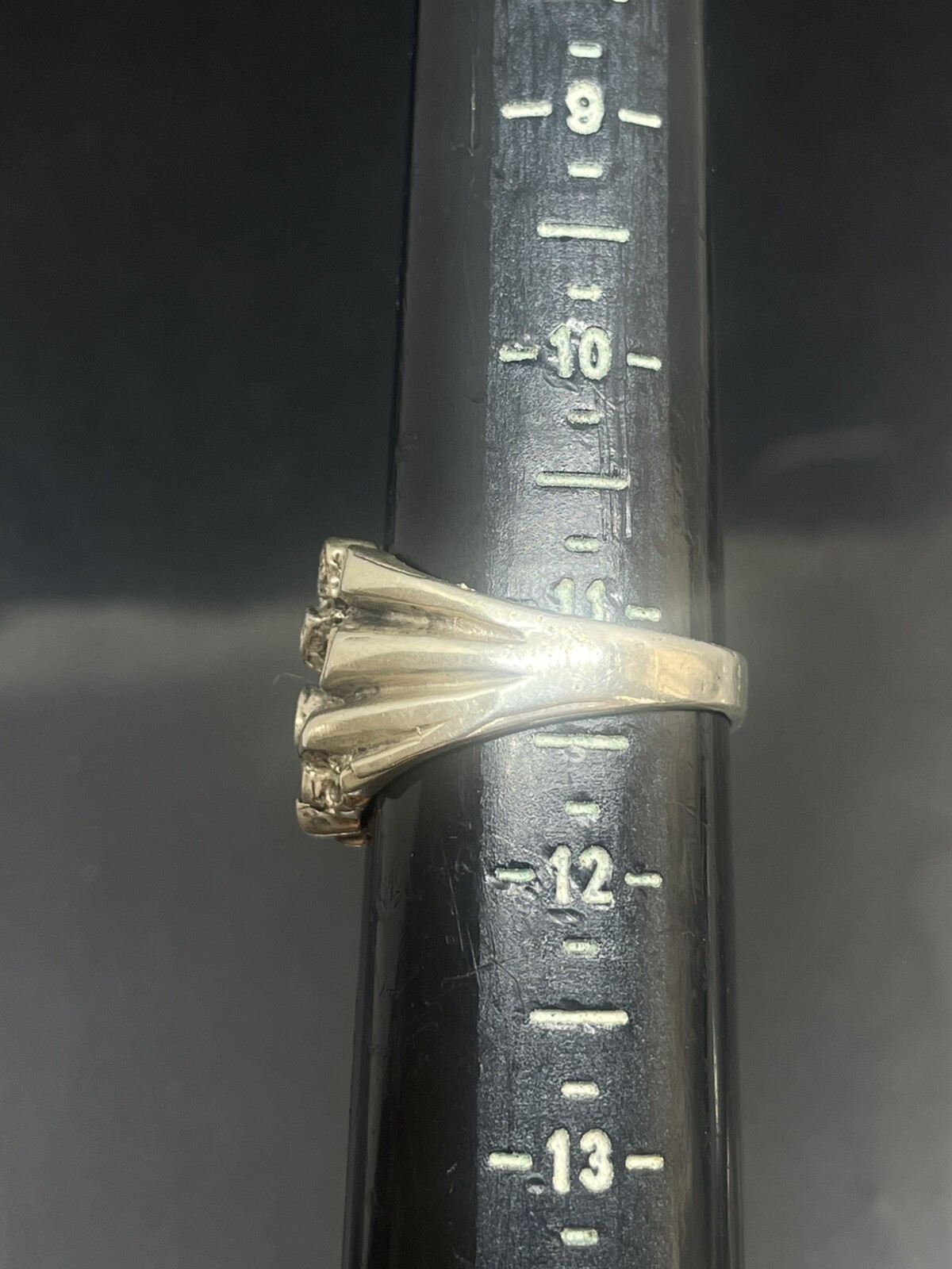 Vintage Unisex Sterling Silver 925 BRUTALIST Freeform Nugget 11.25 Ring 9.82g