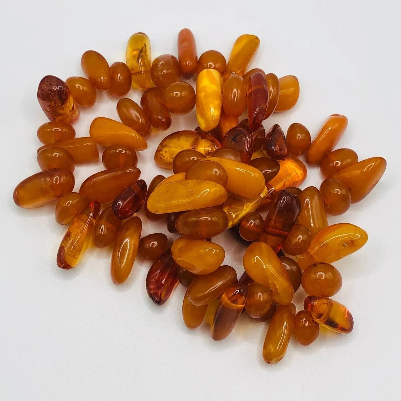 Ukrainian Butterscotch Genuine Amber Beads Necklace 44g 20″ length