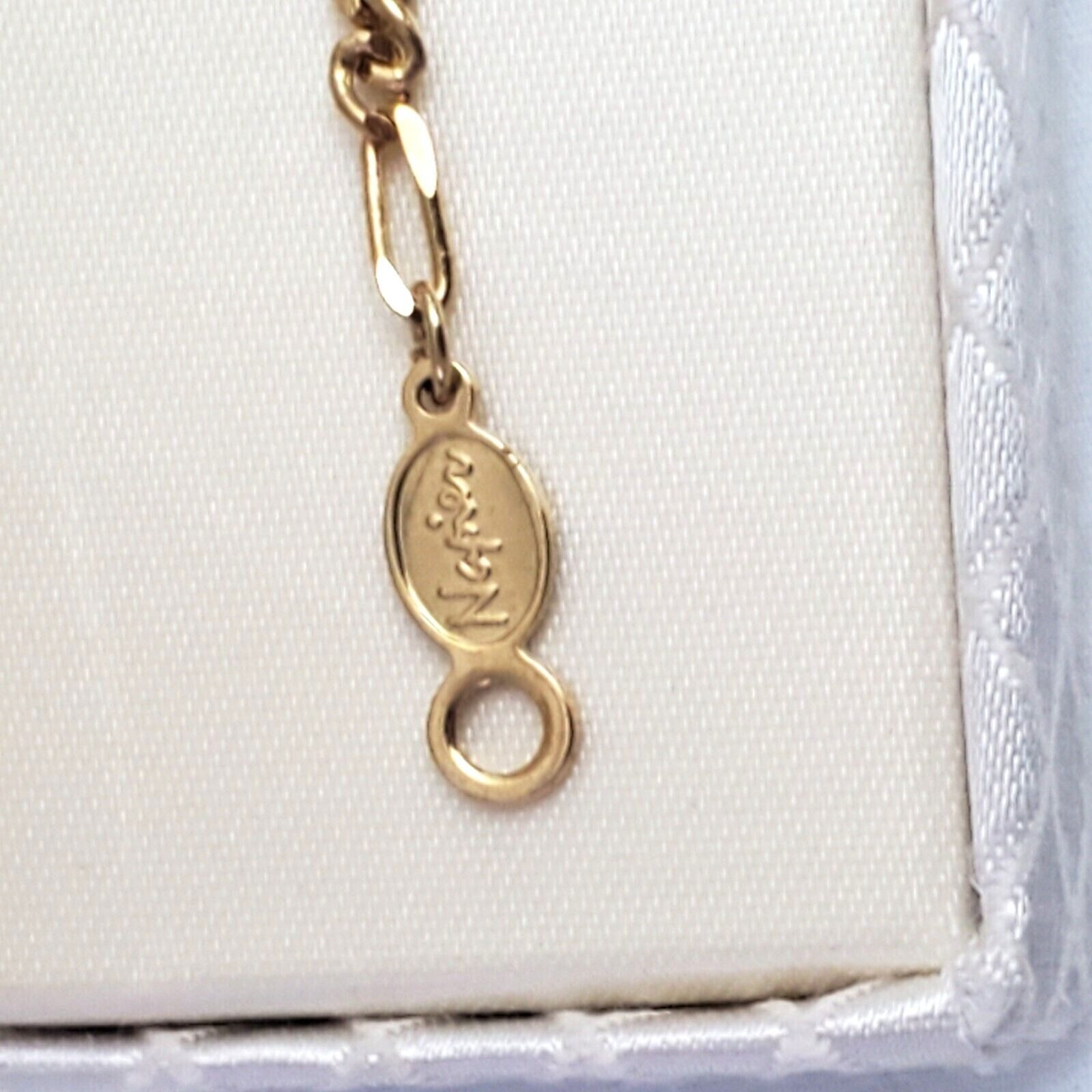 Napier Gold Tone Chain Link Bracelet 7.25″ New in Box Vintage