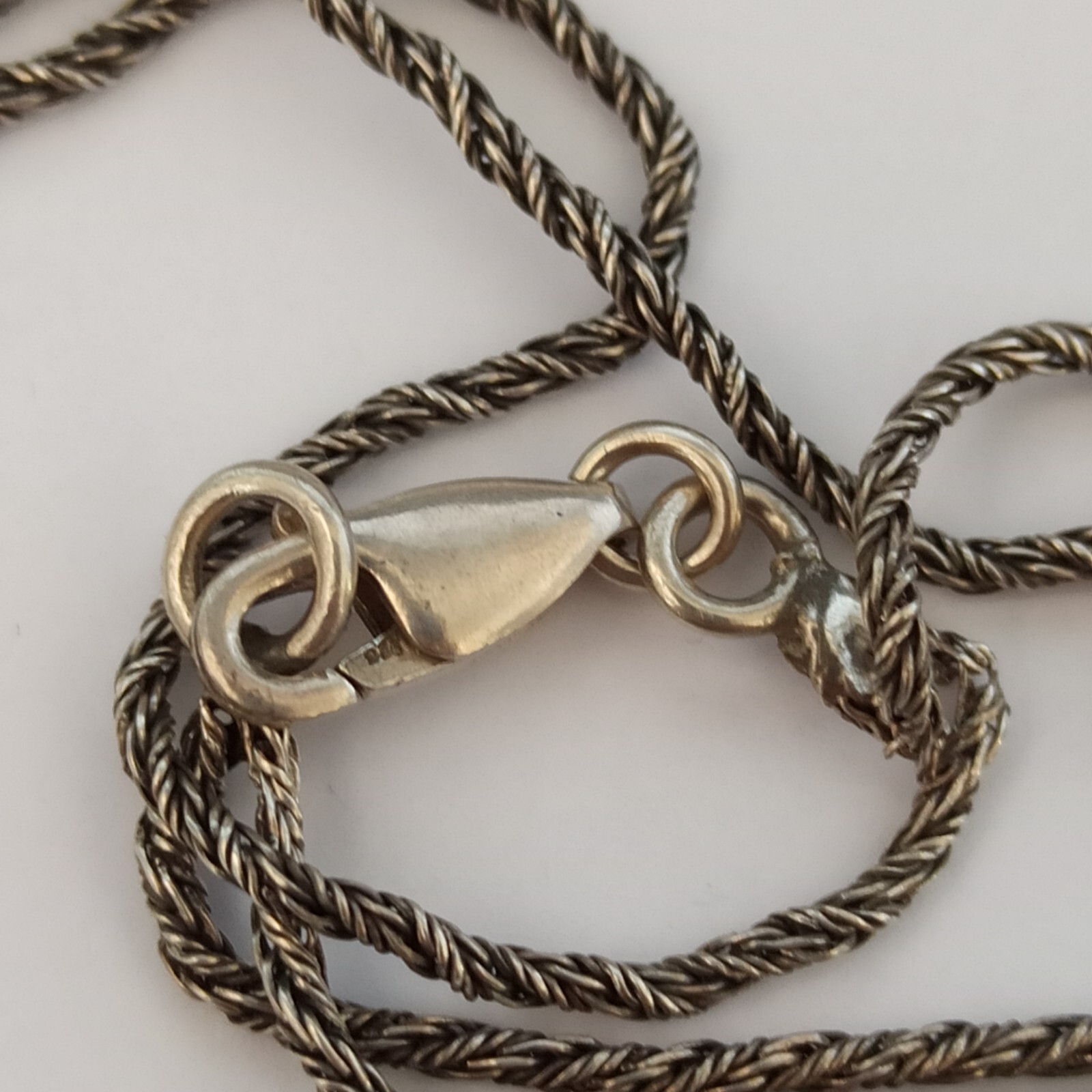 Vintage Silver Necklace Modernist Geometric Articulated Links Cleopatra Inspired