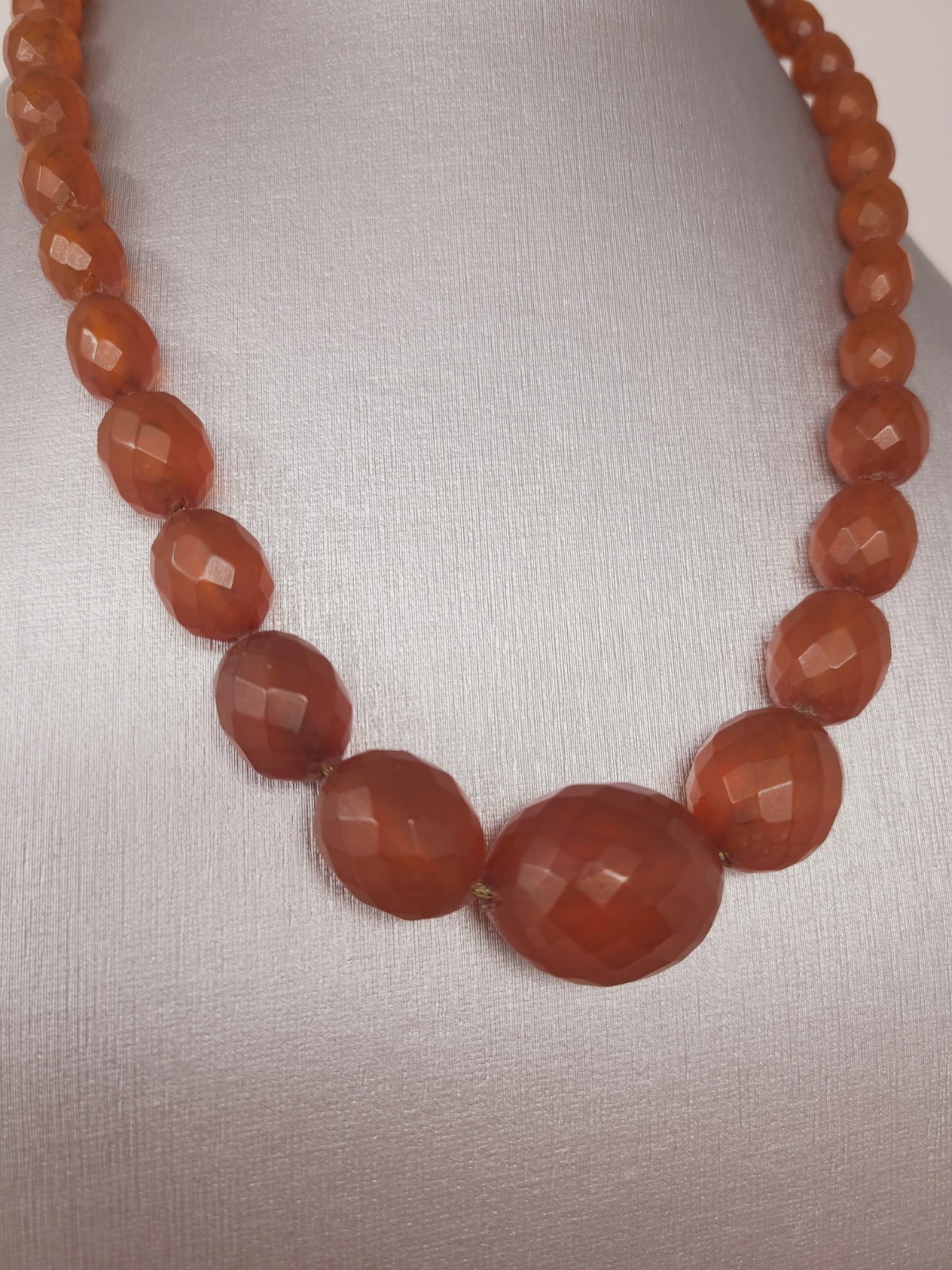 Antique Baltic Untreated Honey Amber Necklace Gold Filled Chain