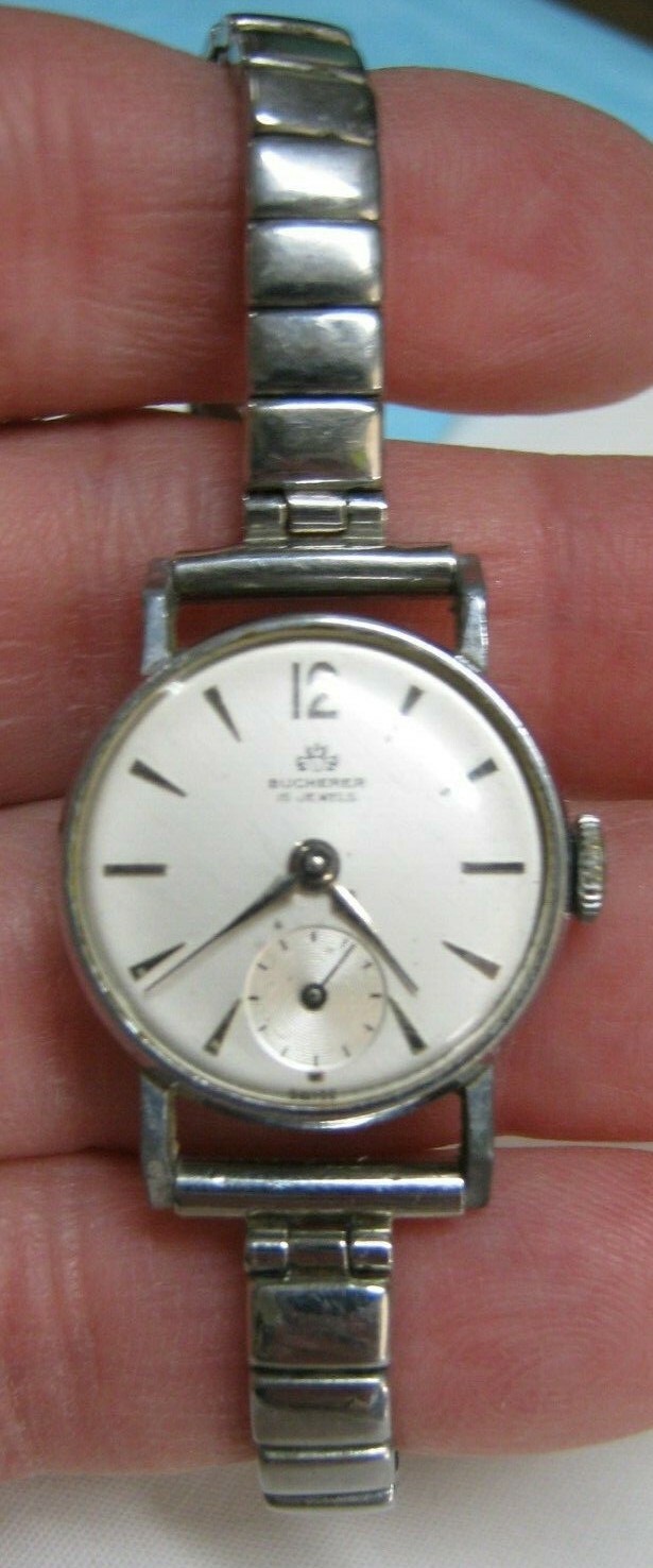 Bucherer 17 Jewel Ladies Watch manual wind Working