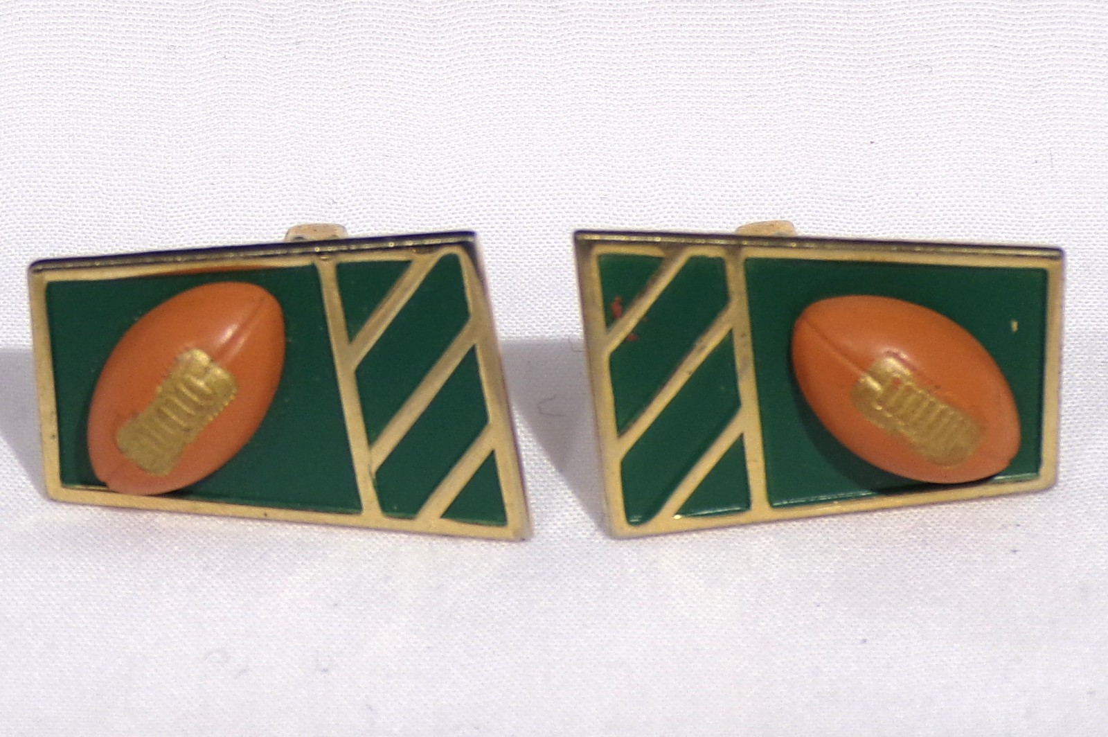 4 Vintage ANSON CUFF LINKS Sets 1 Tie Clip FOOTBALL MUSIC NOTES Geese Masonic