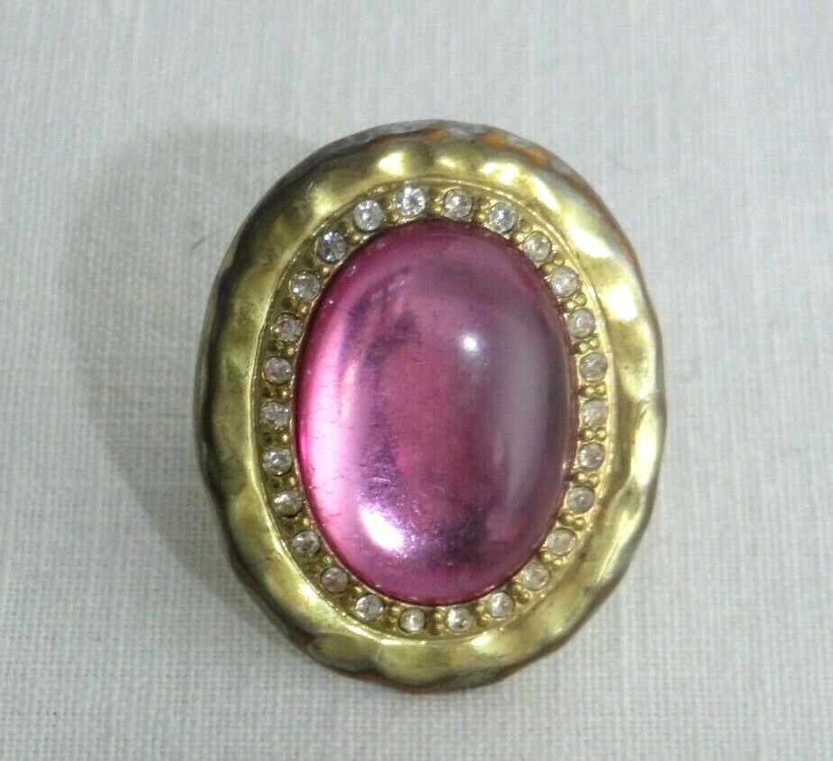 HSN SCASSI-CN Hammered Rim Pinkish Centered Gem Stunning! Lot 1526 lisasfinds