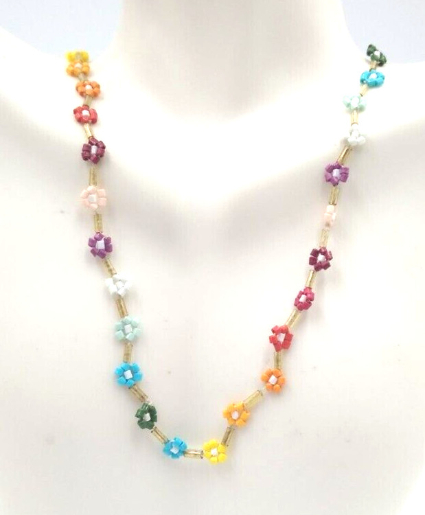 Lot of 3 Sweet Colorful Beaded Necklaces, 15″, 17″, 18″ Mix Match Wear 1 or All
