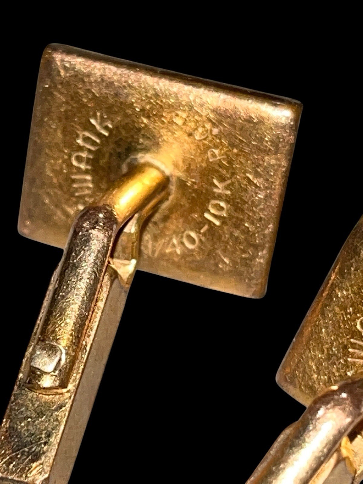 Pair Vintage Cufflinks 1/40 10K GF Yellow Gold Filled Signed RGP