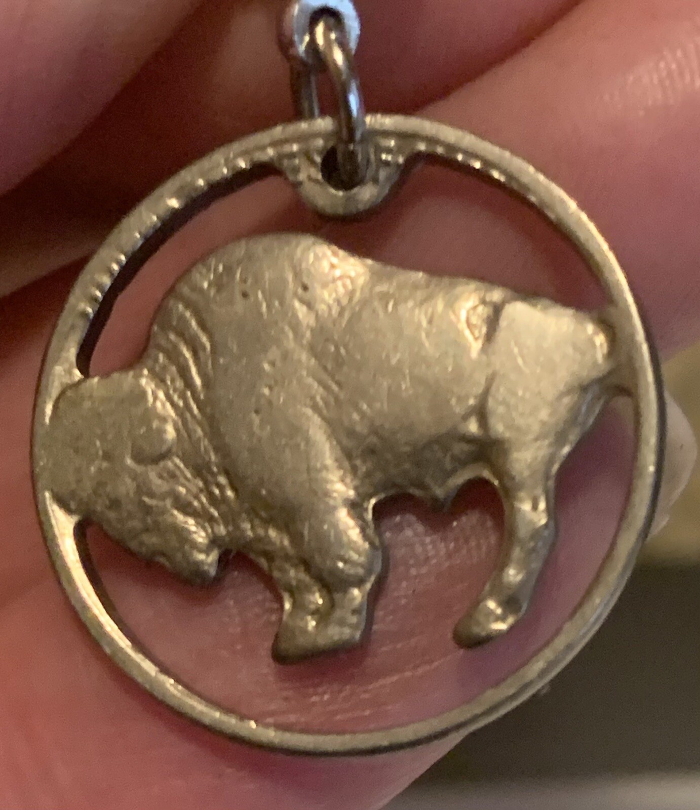 Vintage Buffalo Nickel Cutout Silver Coin Stud Ball Earring Pair