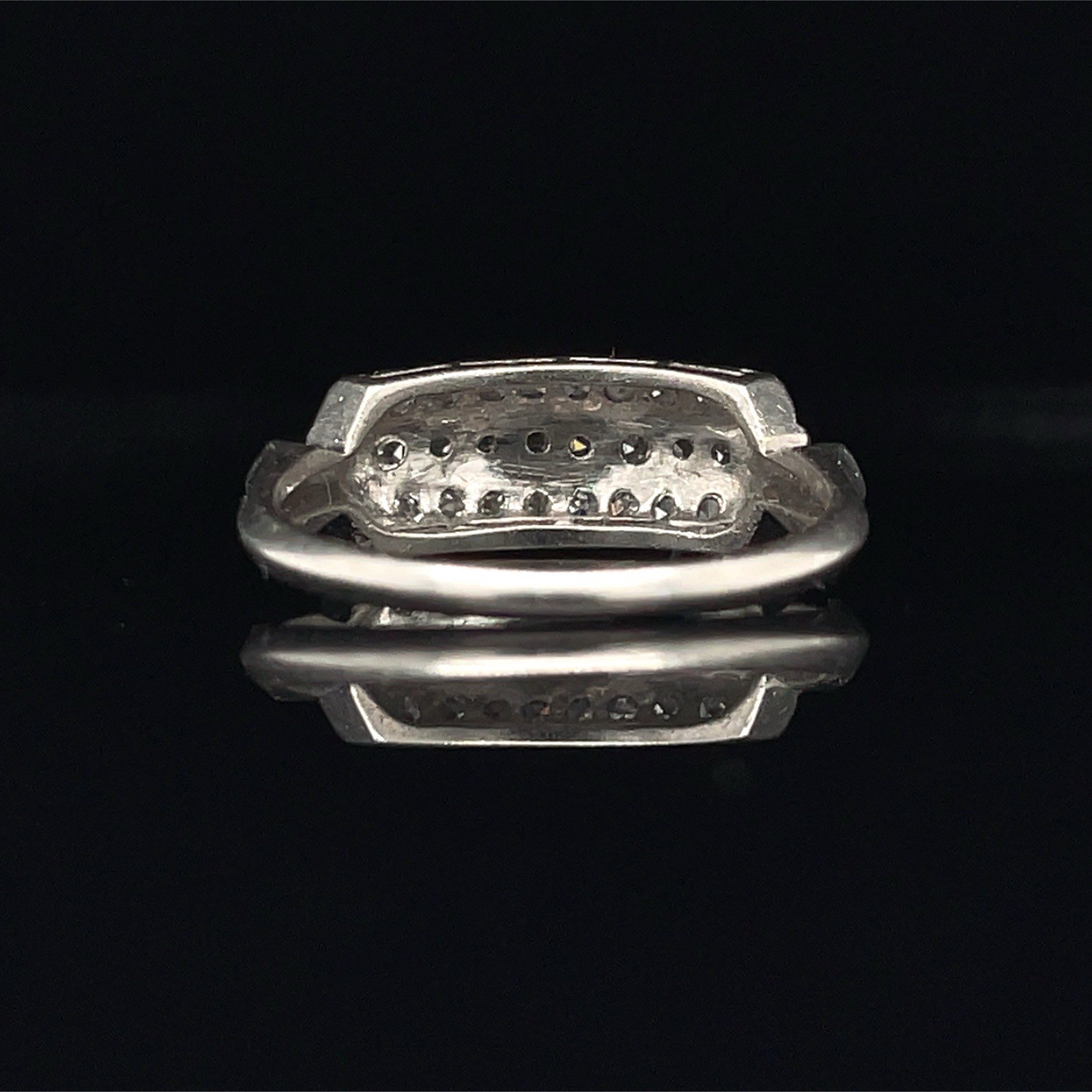 Art Deco 0.35 Carat D VVS2 Platinum Diamond Band Ring Size 6