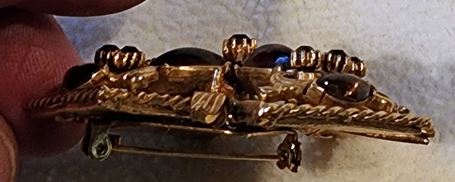 Vintage Cannetille Gold-tone Maltese Cross Pin/Brooch, By Florenza?