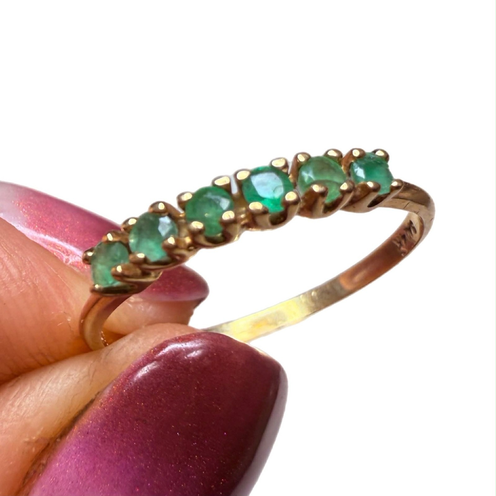 LUX Vintage 10k Gold Emerald Ring, Size 6