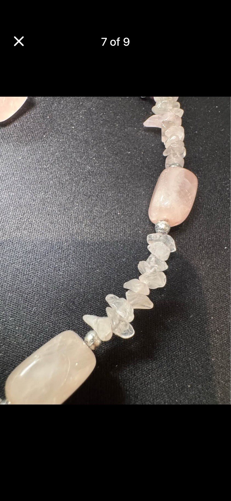 Stunning rose quartz necklace