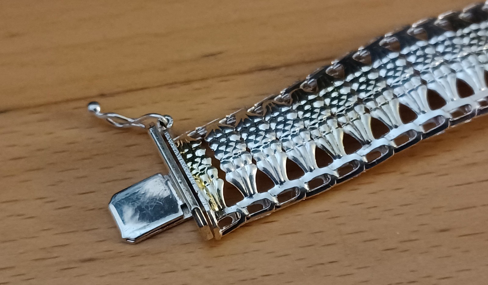 Vintage 11MM Sterling Silver Milor Italy Bar Chain Link Bracelet 7.5 ” – 17.5 Gr