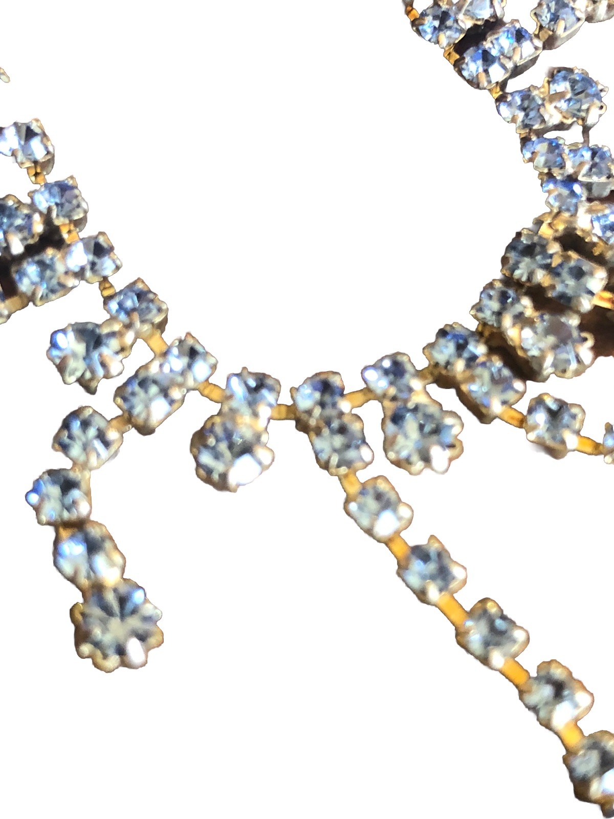 Vintage Claires Purple Rhinestone Chocker/16″ With 3″ Extender