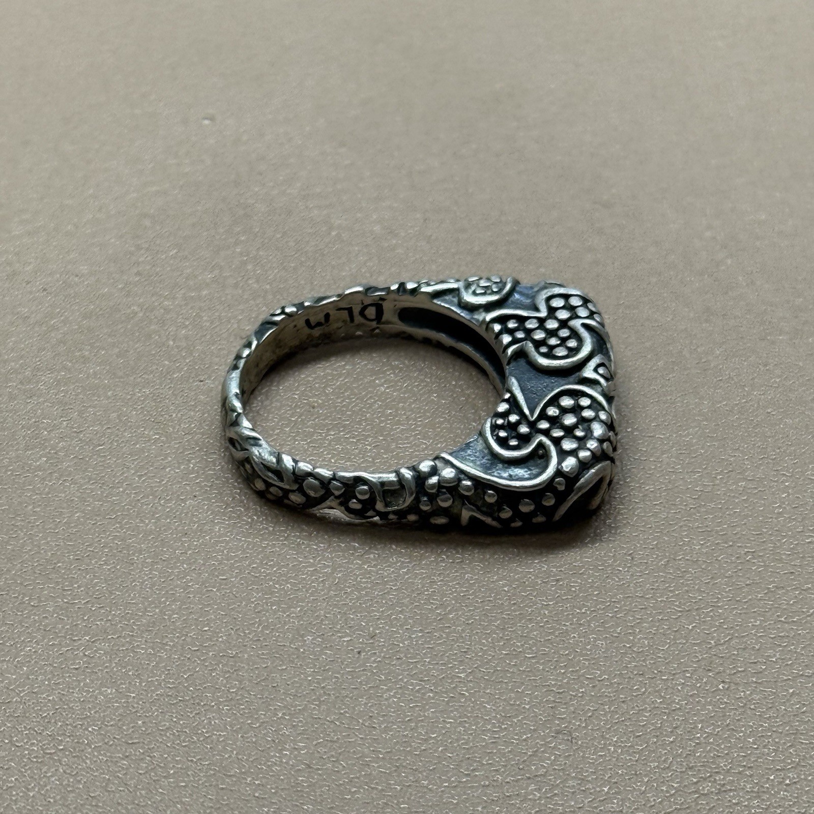Dian Malouf Tribal Stack Stacking Ring Sterling Silver 925 Size 7.5 DLM