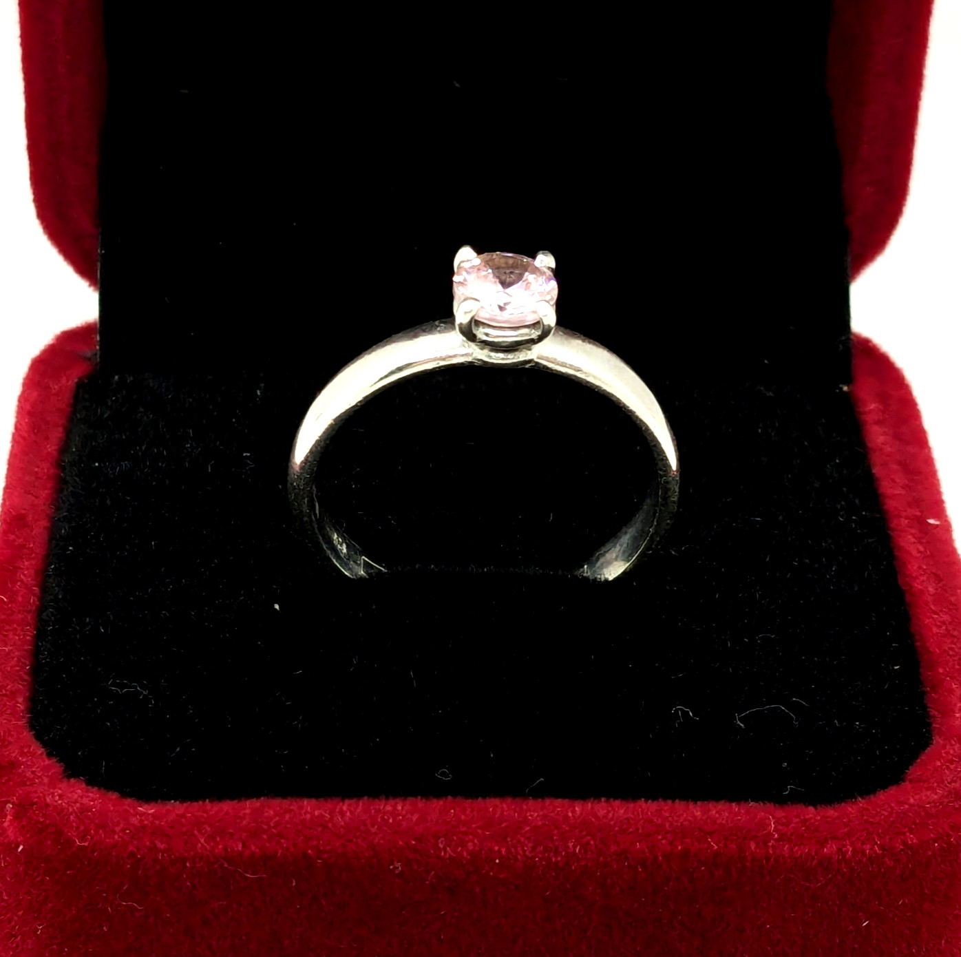 Vintage Luxury RING Silver 925 with Chic Bright Stone -size: 7.5US (17.5mm)| #40