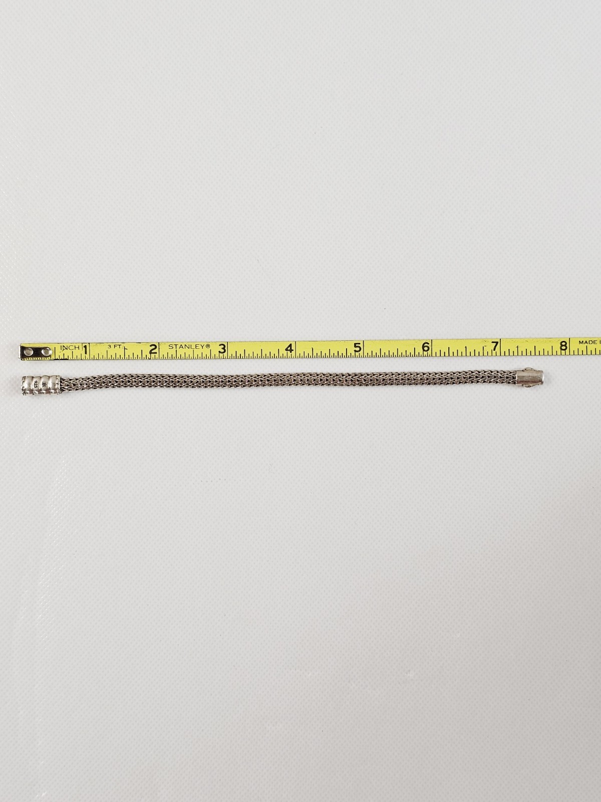 John Hardy Sterling Silver 925 Woven Wheat Bracelet 5mm Size Medium 7 1/4″