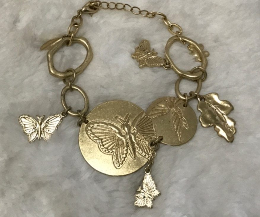 Vintage Butterfly Jewelry Lot Bracelet,Pendant ,Pin, Necklace