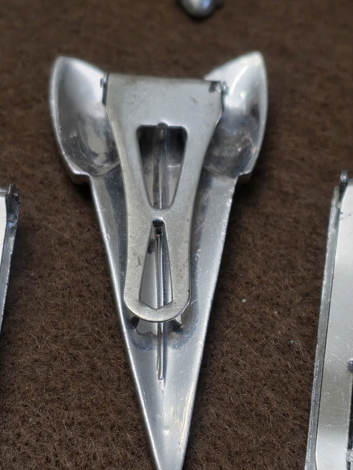 Vintage Art Deco Dress Clip Set (9) Rhinestone 30s Geometric Silver Tone