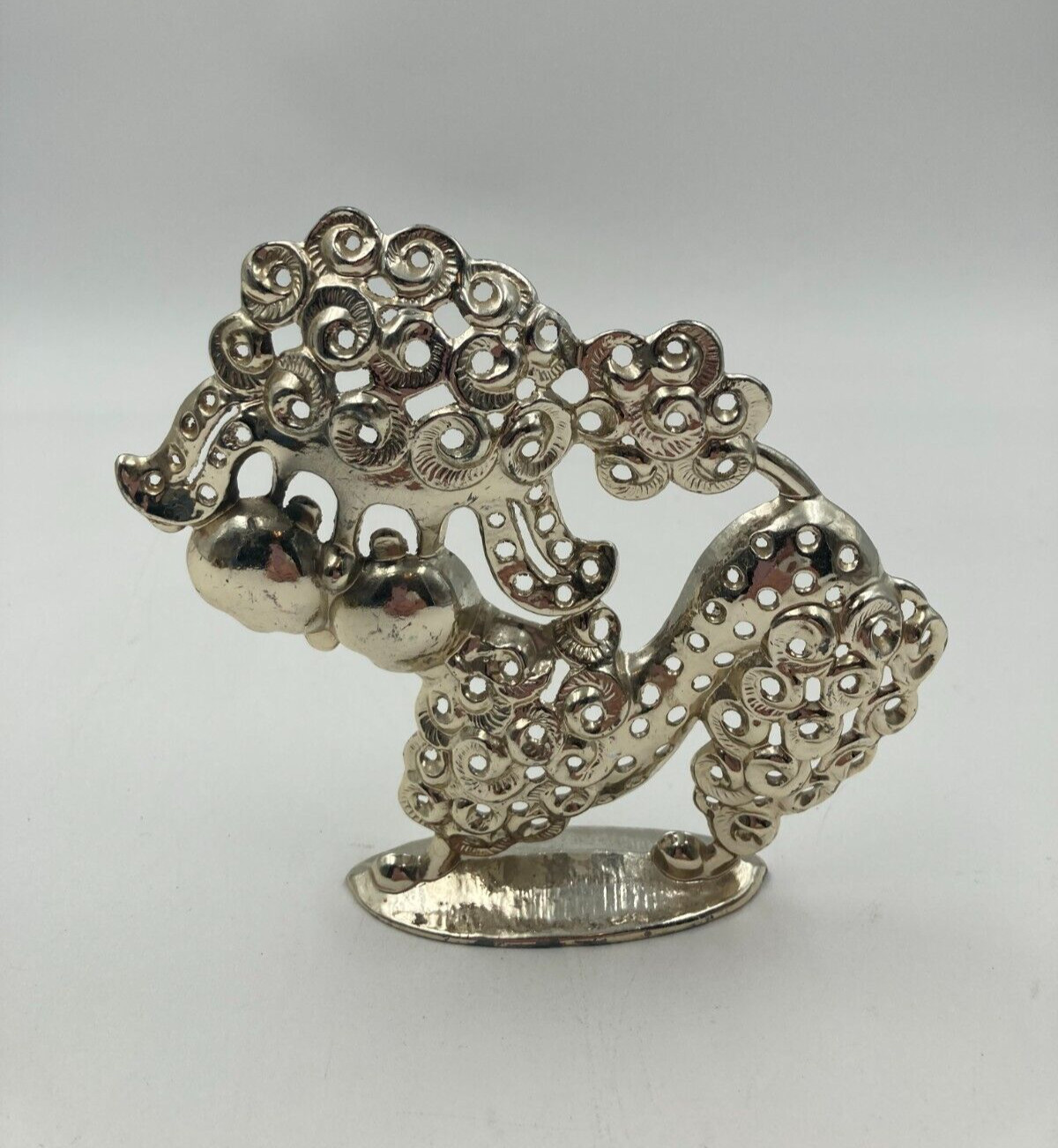 Vintage Silver Tone Poodle Earring Tree – Metal – Revere MFG