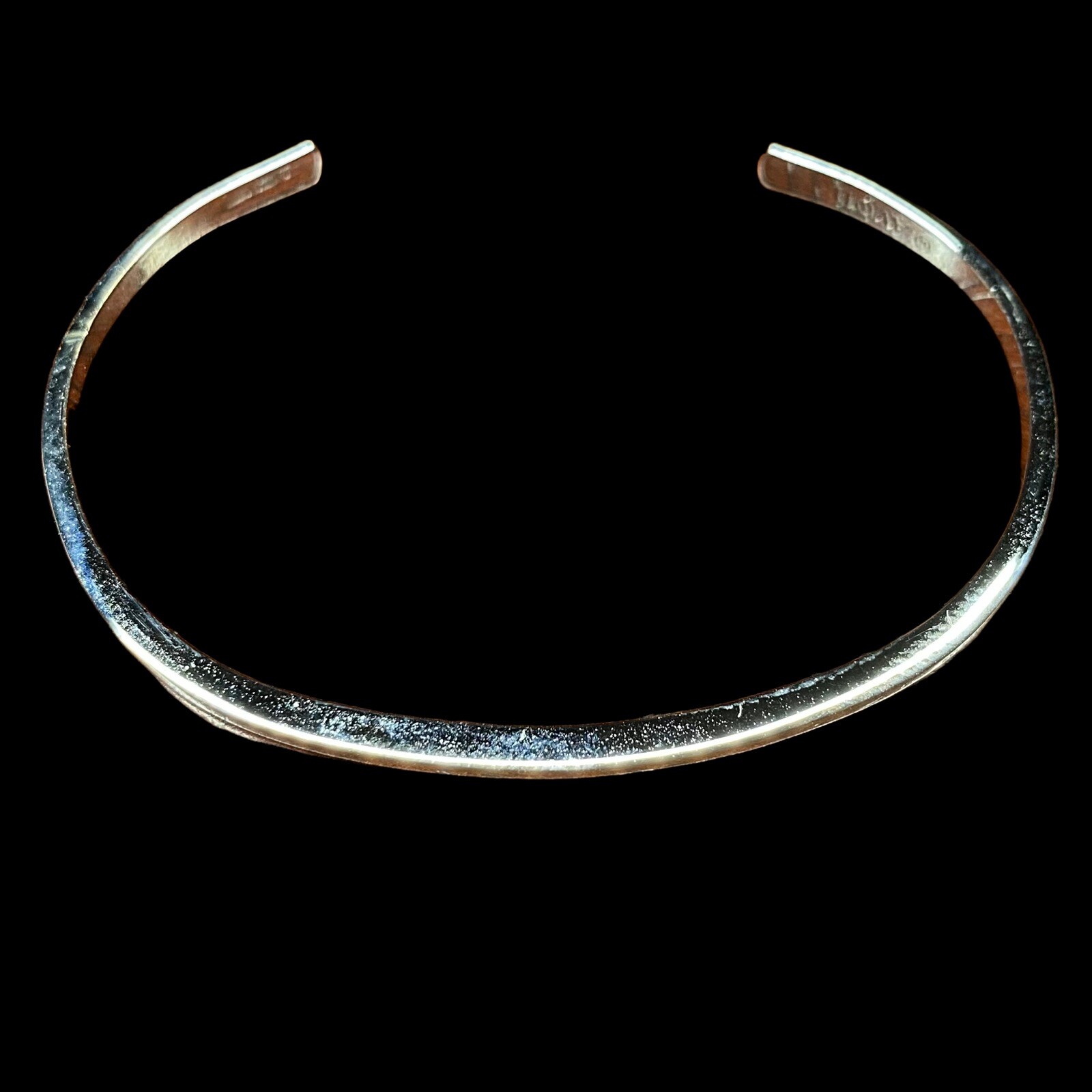 Vintage 1978 Avon Slender Touch Silvertone Minimalist Cuff Bracelet Small w Box