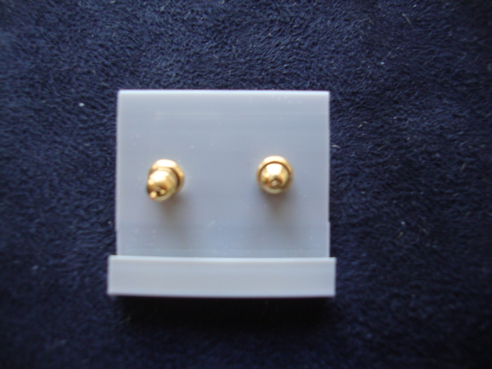 VINTAGE 1970s CLASSIC RED JASPER 6MM BALL GOLD FILLED POST STUD EARRINGS