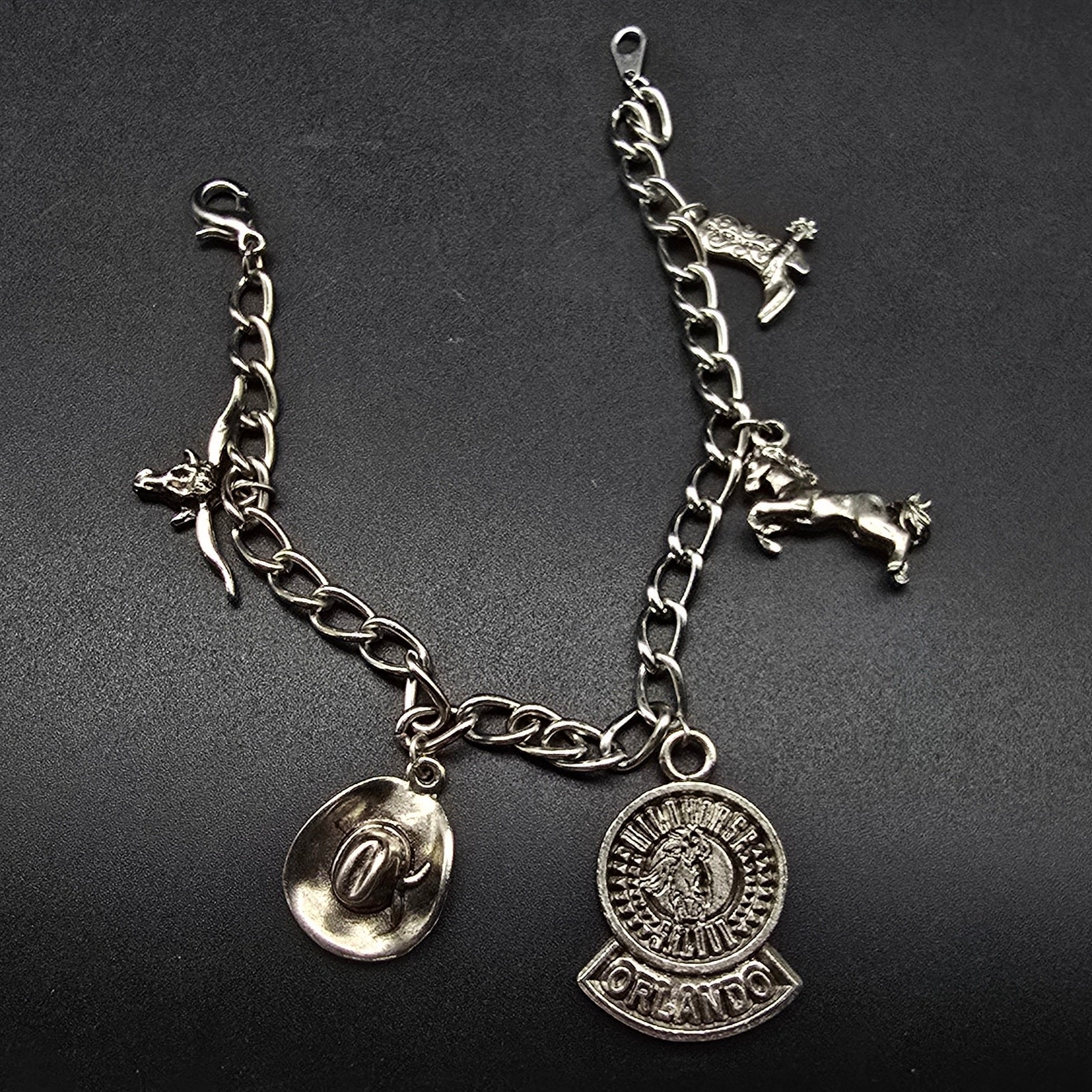 Orlando Wild Horse Saloon Charm Bracelet Western Cow Boy Theme