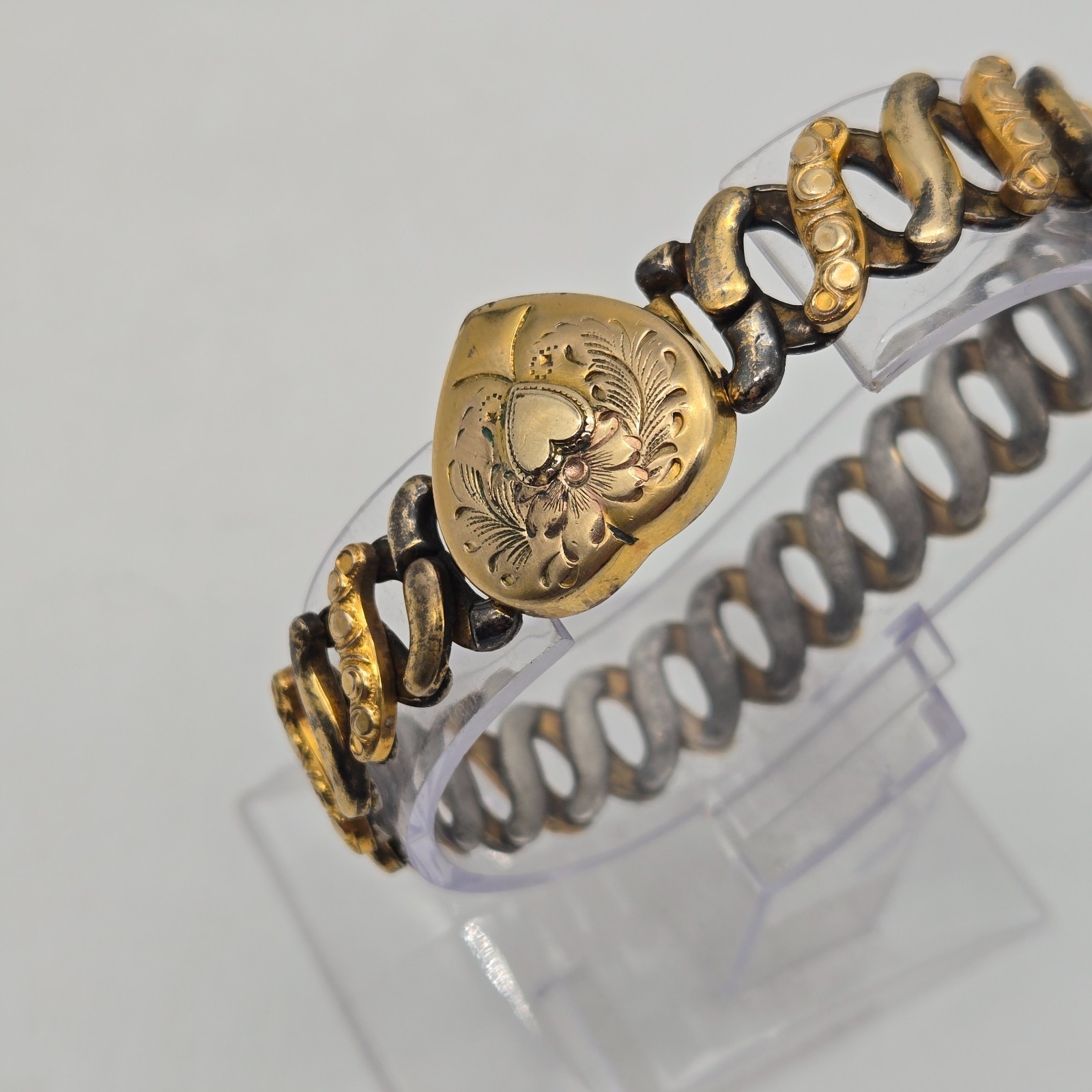 Vintage Co-Star 10k Gold-Filled Sweetheart Expansion Bracelet Stretch Heart