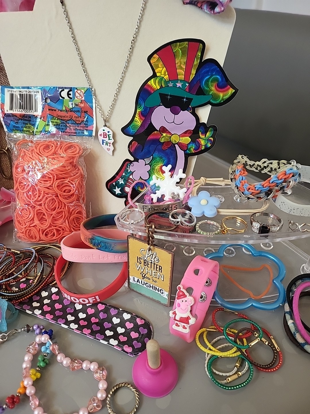 Costume Jewelry Lot 90 Pc + Girls Dress Up Box Collectibles, Hair Pcs And MoreG1