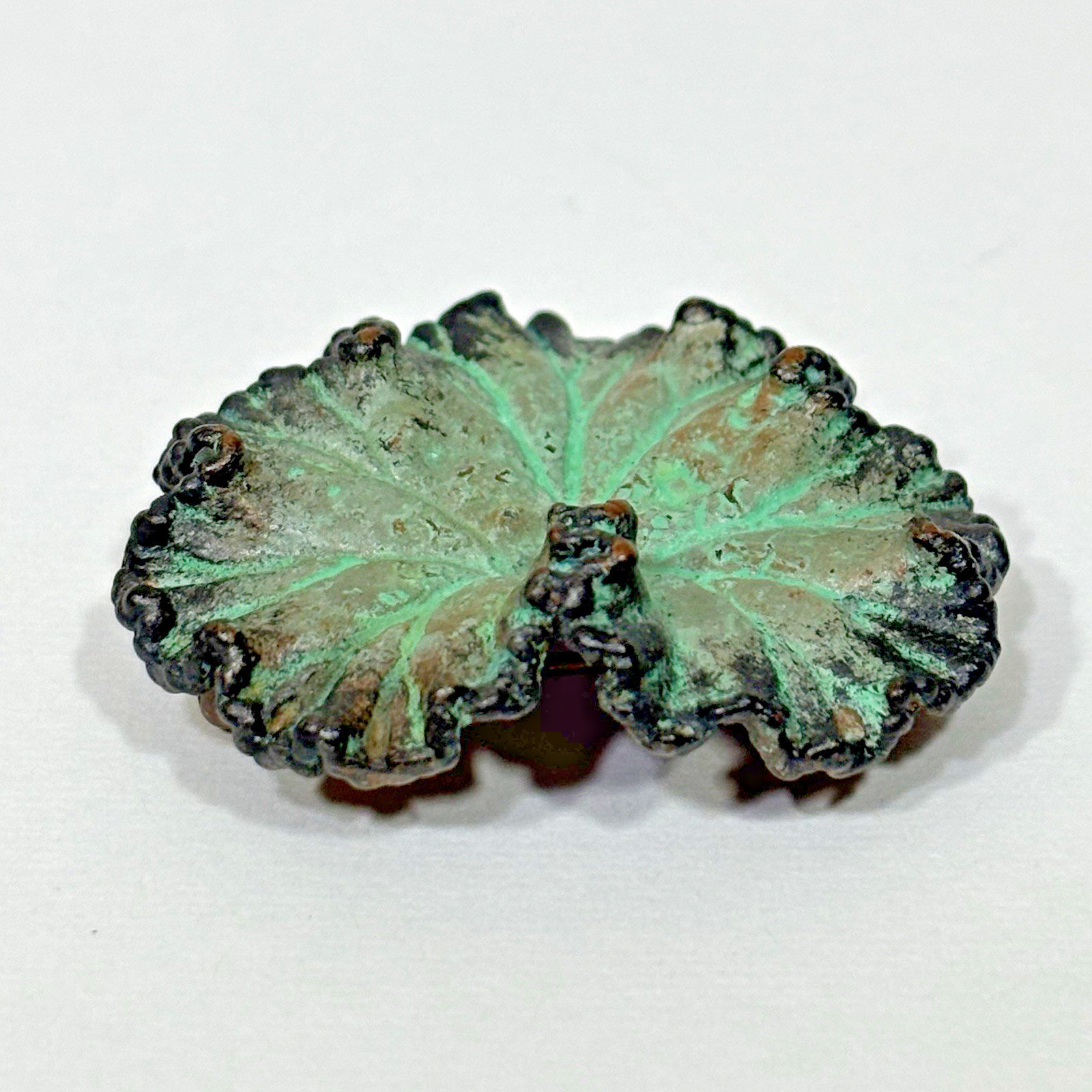 Nature’s Creations Lot of 2 Brooch Pin Copper Arborvitae Thujas & Geranium Leaf