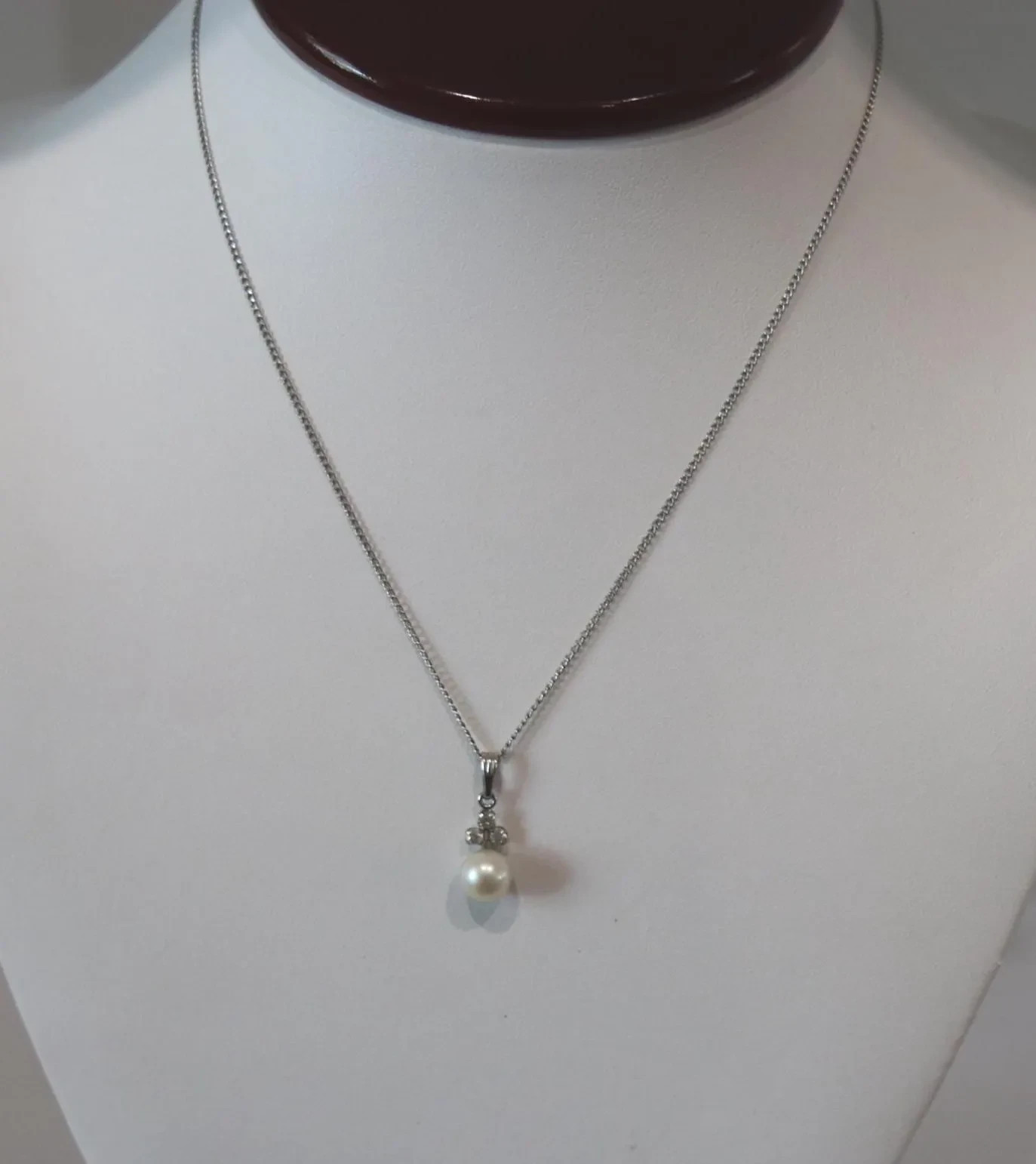 Vintage 12k White Gold Filled Cultured Pearl Topaz Pendant Earring Set See Video