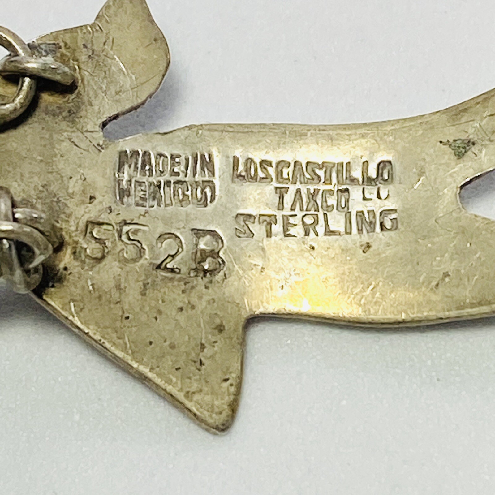 Los Castillo Taxco Mexico Sterling Silver Dove Bird 6.5″ Bracelet 23.0g