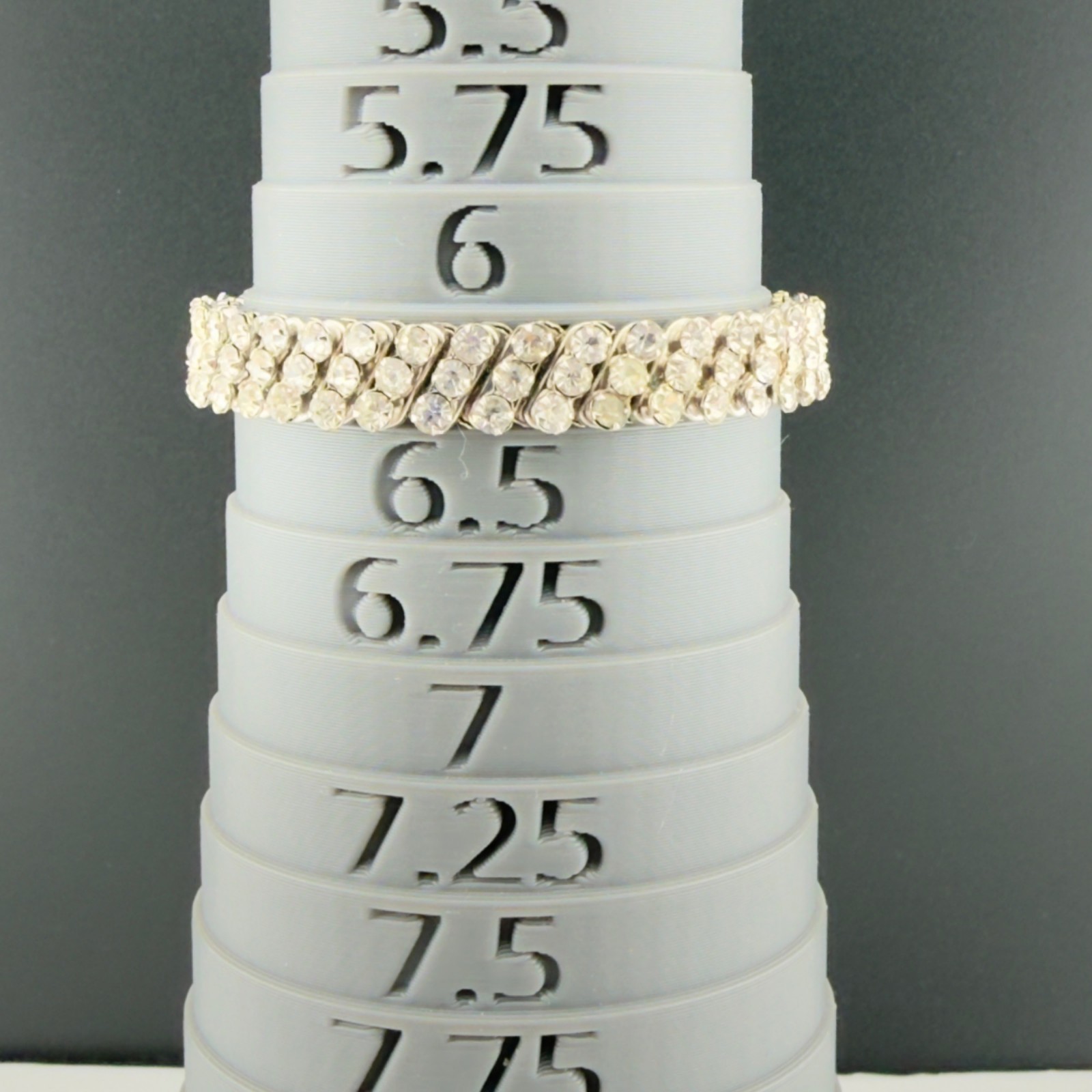 Vintage Rhinestone Expansion Bracelets Set of 2 Stretch Silver/Gold Tone 3 Row