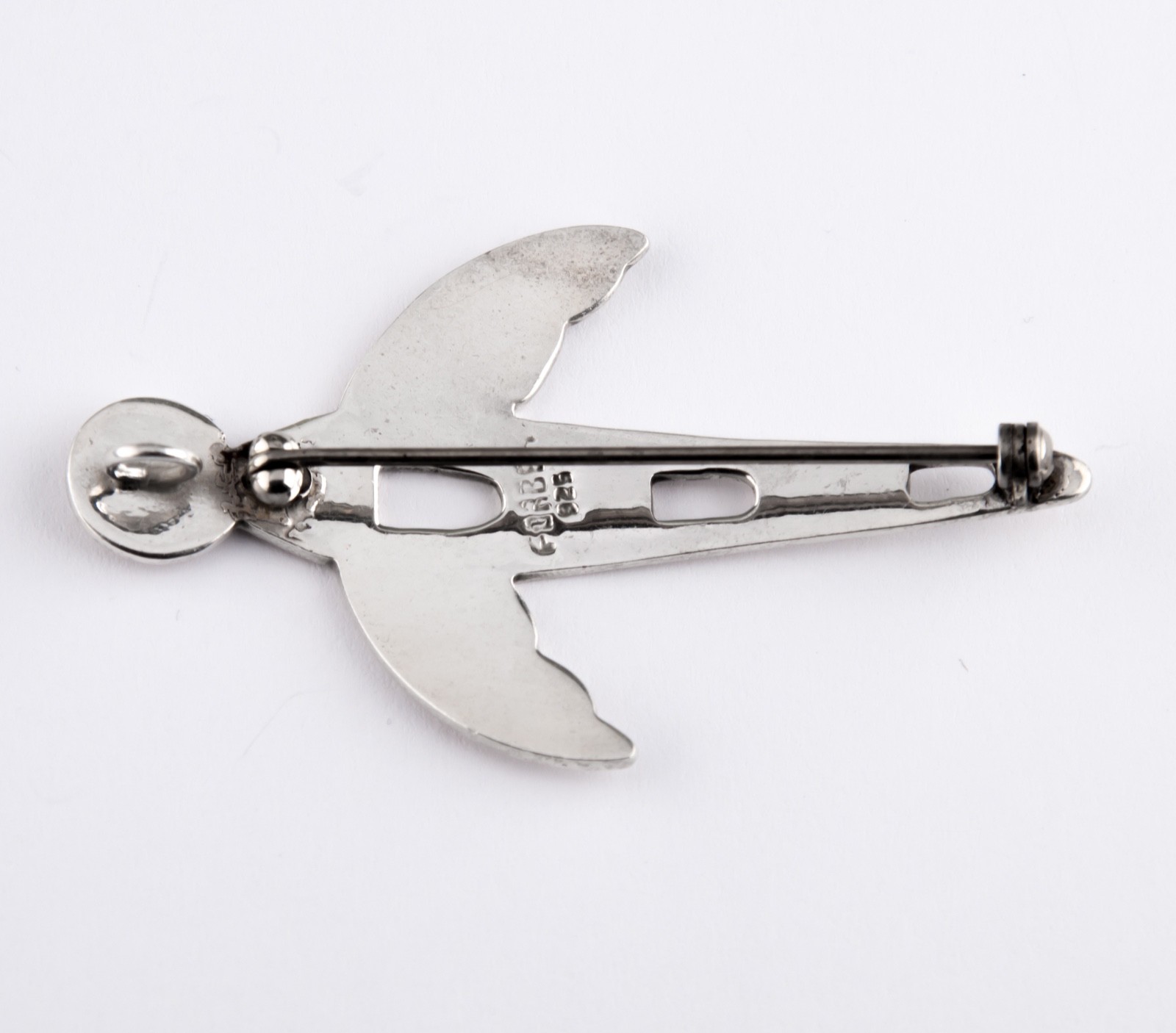 Modernist 925 Sterling Flying Bird Pin Brooch Singed: “FORBES 925”