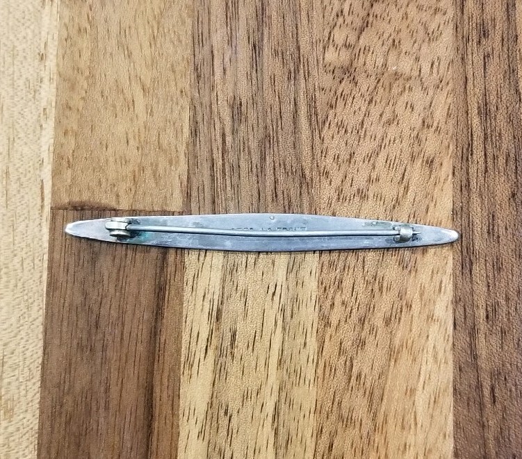 Vintage Sterling Silver Front Filigree Bar Pin Brooch 2-3/8 Inches Long
