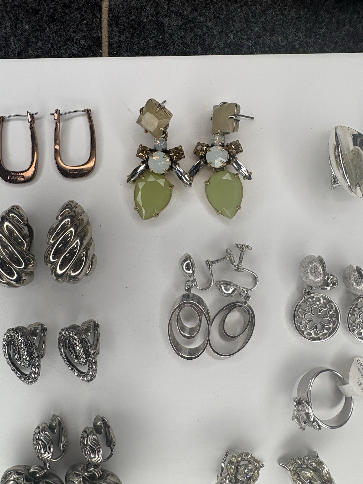 Trifari Monet Stella Dot Avon Jewelry Lot Earrings Bracelet Vintage Mix