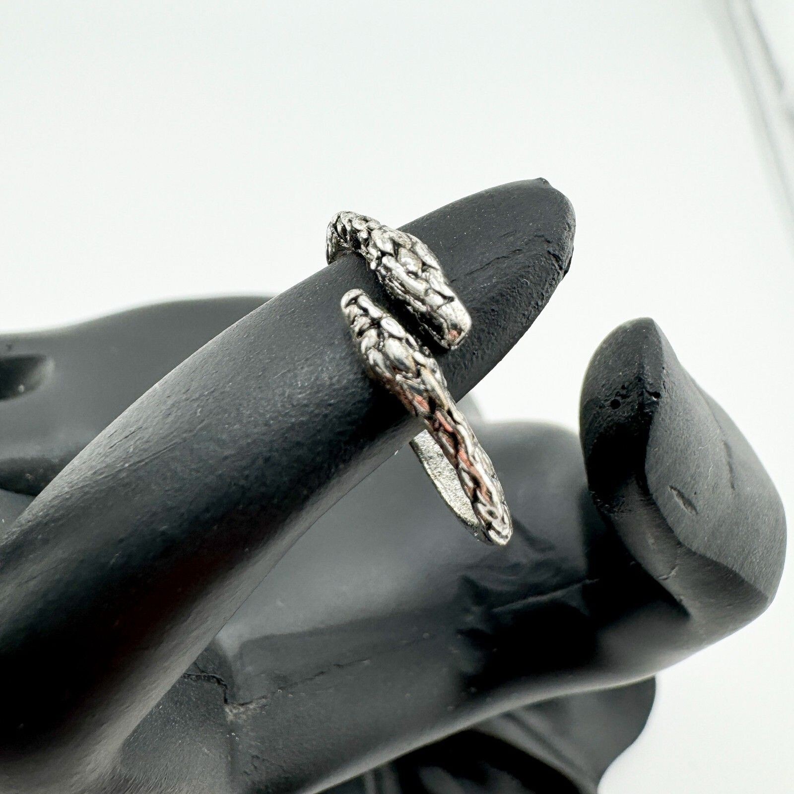 Vintage Silver Plated Snake Ring Retro Horoscope Cunning Wisdom Emo Goth Punk