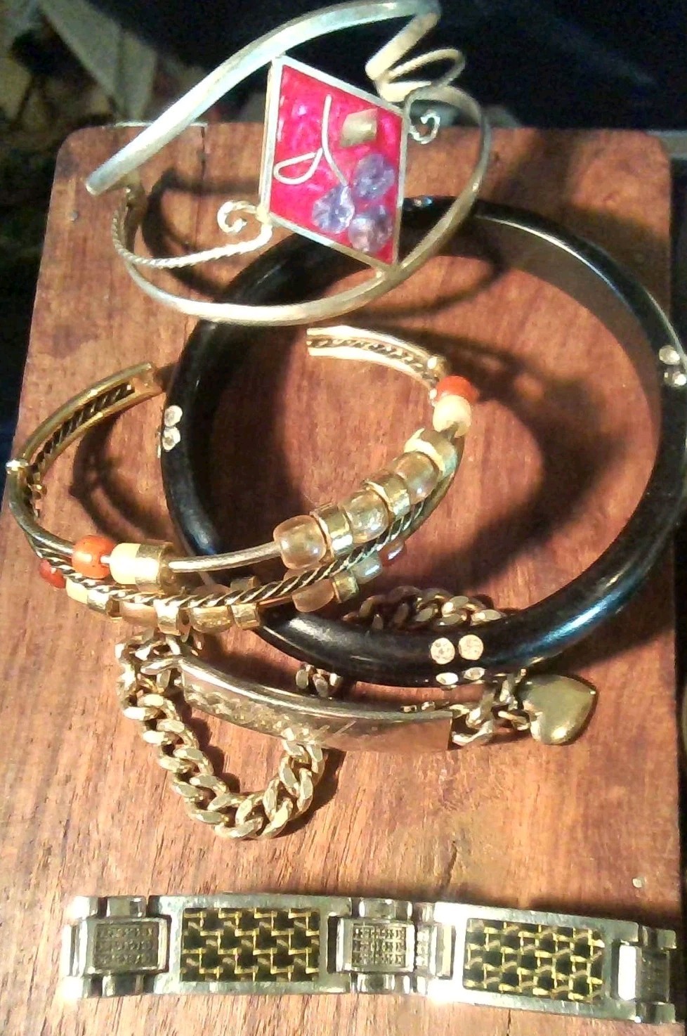 Estate Jewelry Reseller Lot Speidel USA ID Bracelet Copper Turquoise Bangle