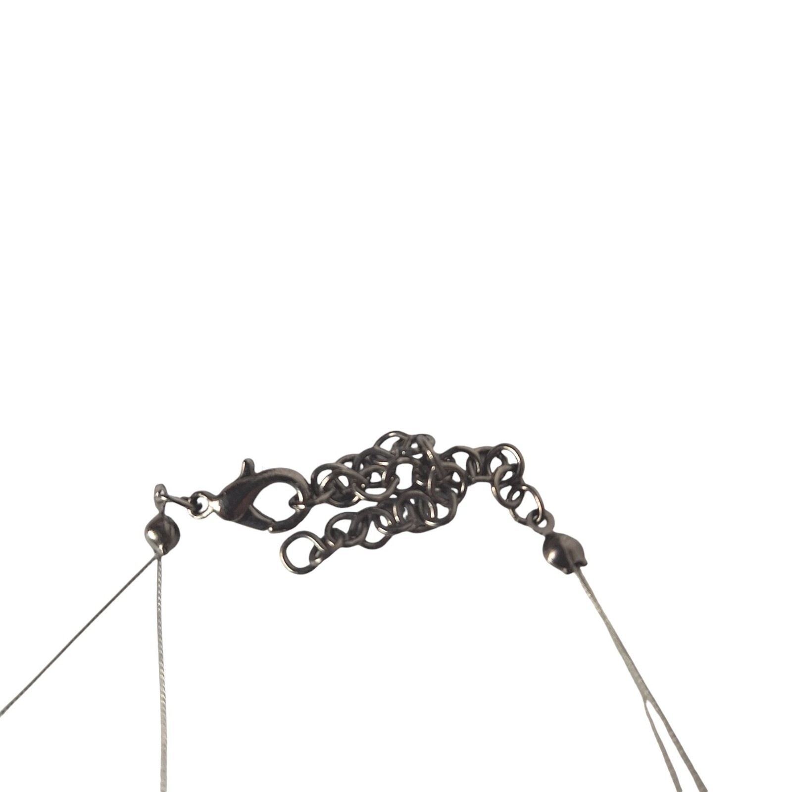 Vintage Chain Link Wrapped Ball Choker Necklace Womens Costume Jewelry