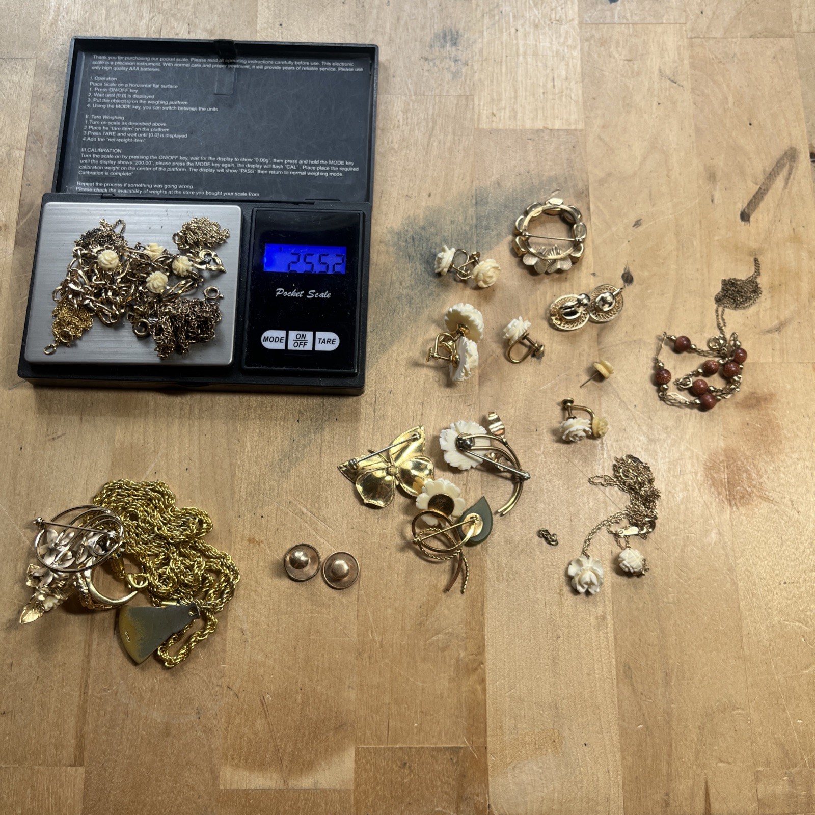 Mixed Lot of 1/20 12K Gold Filled & Other Gold GF — Pins, Bracelets Lot – J1