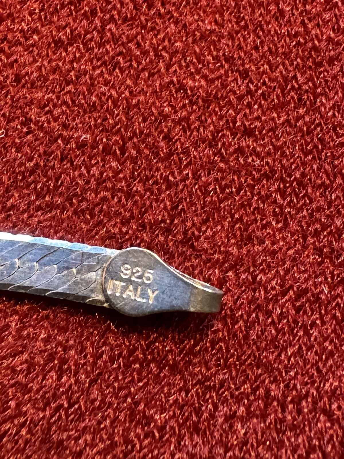 “Someone Special” Etched Vintage Herringbone 925 Sterling Silver Italy 7.25in 3G