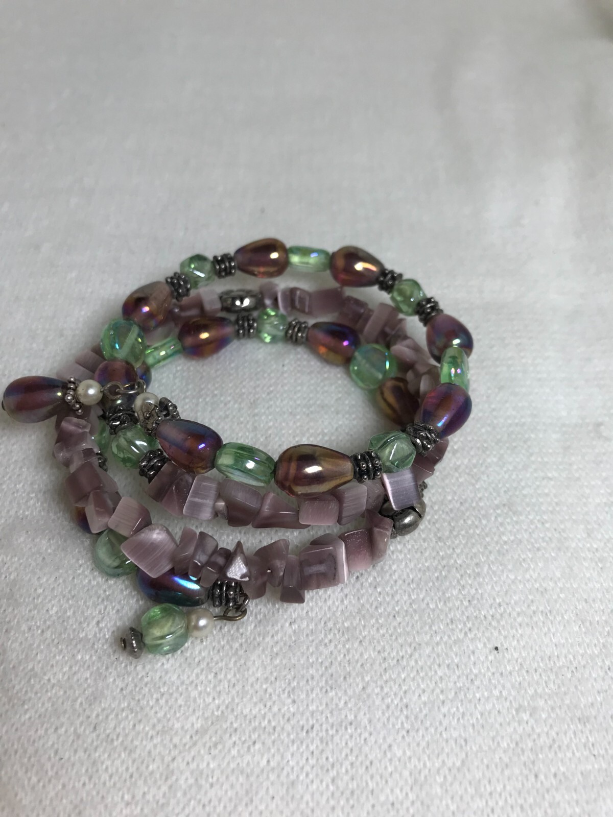 Memory Wire Multi-Colored Bracelet – Pinks / Purples / Earth Tones