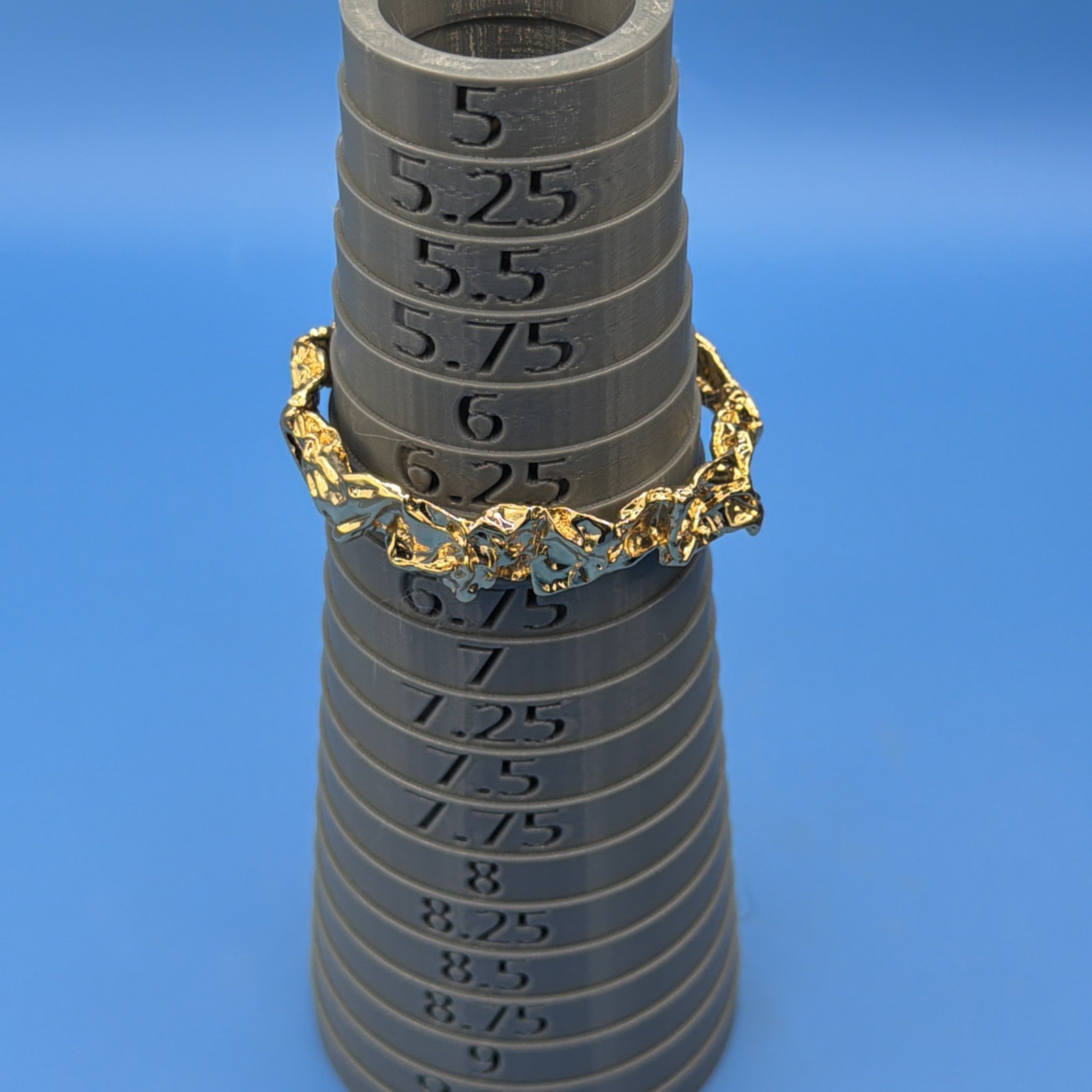 24K Gold Plated Sculptural Bracelet – Textured Molten Metal Design