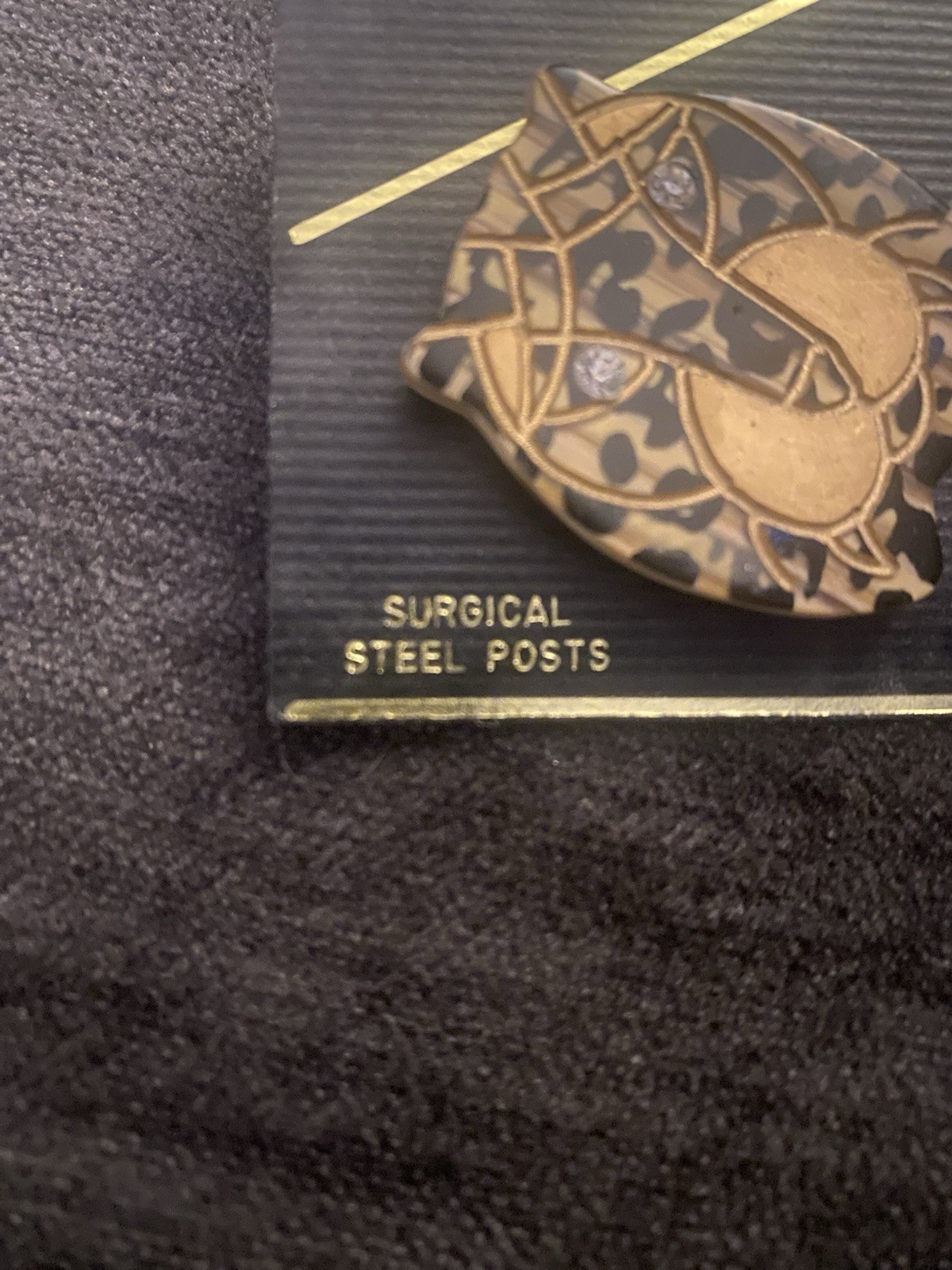 Vintage Tacoa Cheetah Earrings And Brooch/Pin Set New Never used.