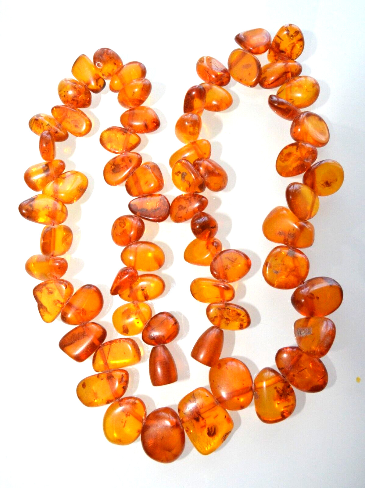 ✅56cm = 44gr RUSSIAN SOVIET BALTIC AMBER BEAD NECKLACE 琥珀 BRACELET STONE PENDANT